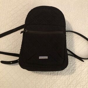Vera Bradley black quilted back pack.